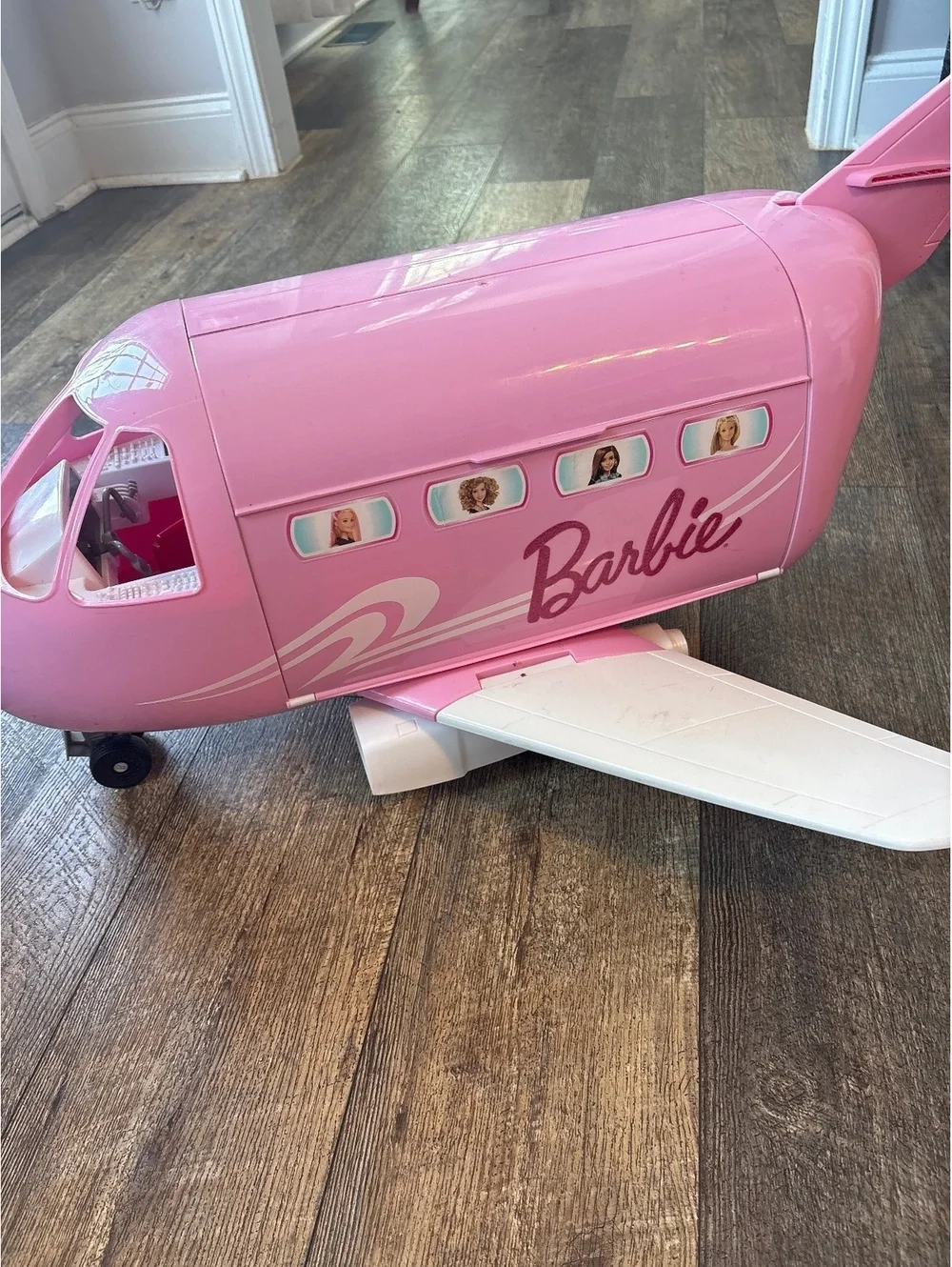 Vintage Large 1999 Mattle Barbie Pink Play set Airplane Toy Fold Out Girls Kids